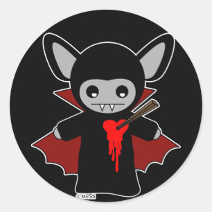 Cute Lil Vampire Bat Ronde Sticker