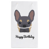 Cute Lila en Tan French Bulldog Birthday Klein Cadeauzakje (Achterkant)
