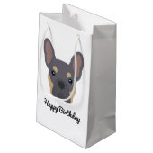 Cute Lila en Tan French Bulldog Birthday Klein Cadeauzakje (Achterkant Gekanteld)