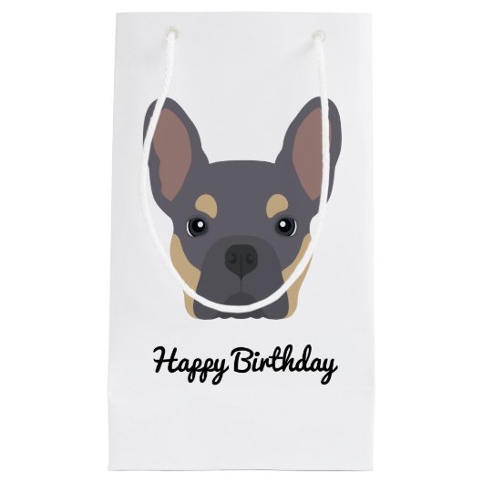 Cute Lila en Tan French Bulldog Birthday Klein Cadeauzakje (Voorkant)