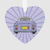 Cute Lila figaro Ornament auto (voorkant)