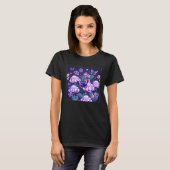 Cute Lilac Flower Butterfly Illustration Tree Wome T-shirt (Voorkant volledig)