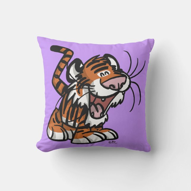 Cute Lil'Tiger Cartoon Pillow Kussen (Voorkant)
