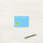 Cute limoen citrusvruchten groene cartoon illustra post-it® notes (Op bureau)