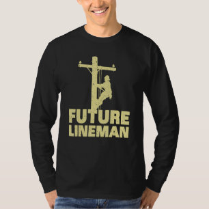 Cute Lineman Design voor kinderen Mannen vrouwen E T-shirt