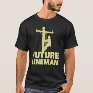 Cute Lineman Design voor kinderen Mannen vrouwen E T-shirt