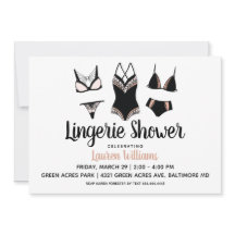 Cute Lingerie Bridal Bachelorette Invitation