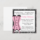 Cute Lingerie Bridal Shower Invitation Kaart (Voorkant / Achterkant)