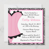 Cute Lingerie Bridal Shower Invitation Kaart (Voorkant)