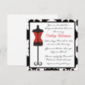 Cute Lingerie Bridal Shower Invitation Kaart (Voorkant / Achterkant)