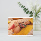 Cute Lingerie Model Photography briefkaart (Staand voorkant)