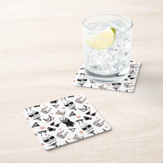 Cute Lingerie Paper Onderzetters (Insitu)