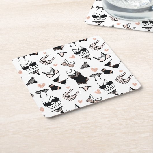 Cute Lingerie Paper Onderzetters (Schuin)