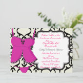 Cute Lingerie Shower Bridal Uitnodiging (Staand voorkant)