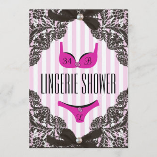 Cute Lingerie Shower Invitation Kaart