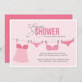 Cute Lingerie Shower Pink Blush Kaart (Voorkant / Achterkant)