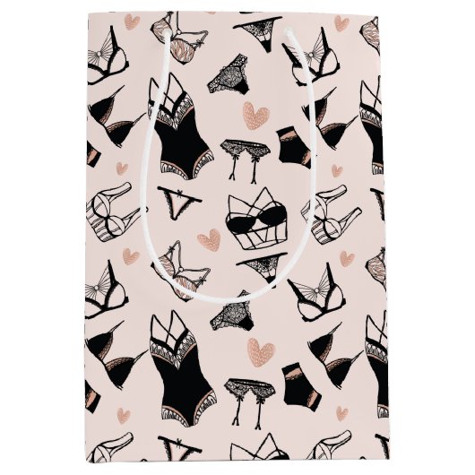 Cute Lingerie Vrijgezellenfeest Gift Bag Medium Cadeauzakje (Voorkant)