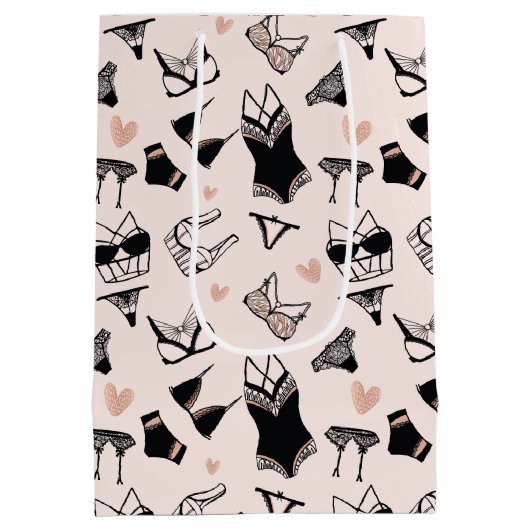 Cute Lingerie Vrijgezellenfeest Gift Bag Medium Cadeauzakje (Achterkant)