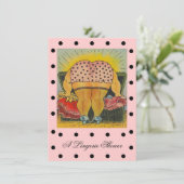 Cute Lingerie Vrijgezellenfeest Polka Dot Invitati Kaart (Staand voorkant)