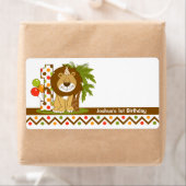 Cute Lion 1st Birthday Etiket (Insitu)