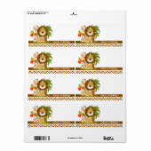 Cute Lion 1st Birthday Etiket (Full Sheet)