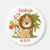 Cute Lion 1st Birthday Magneet (Voorkant)