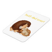 Cute lion and cub 'Best dad ever' magnet Magneet (Linkerzijde)