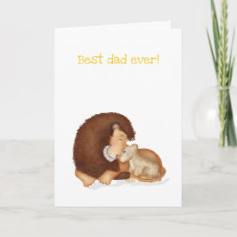 Cute lion and cub Vaderdag card Kaart