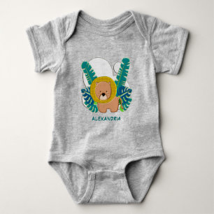Cute Lion Animal Oerwoud Safari Zoo Personaliseren Romper