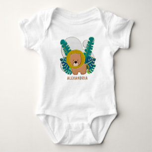 Cute Lion Animal Oerwoud Safari Zoo Personaliseren Romper