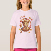 Cute Lion “Ausome Autumn” Design – Fall Autism  T-shirt (Voorkant)