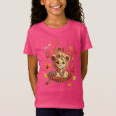 Cute Lion “Ausome Autumn” Design – Fall Autism  T-shirt (Voorkant)