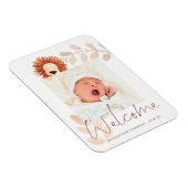 Cute Lion Baby Foto Keepomwille Birth Announding Magneet (Rechterzijde)