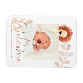 Cute Lion Baby Foto Keepomwille Birth Announding Magneet (Horizontaal)
