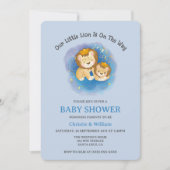 Cute Lion Baby shower Invitation Kaart (Voorkant)