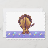 Cute Lion Baby shower Kaart (Achterkant)