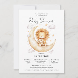 Cute Lion Baby shower Kaart