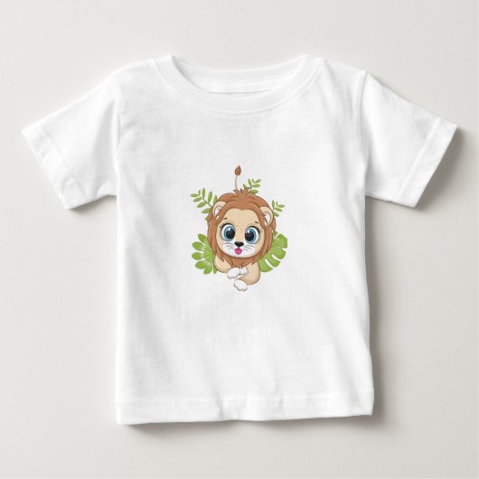 Cute Lion Baby T-Shirt (Voorkant)