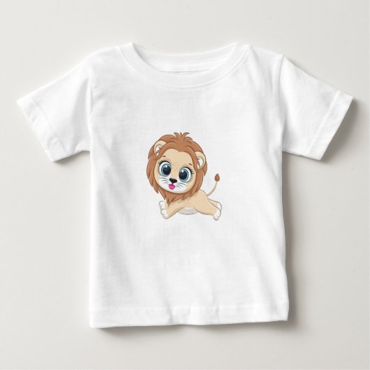 Cute Lion Baby T-Shirt (Voorkant)