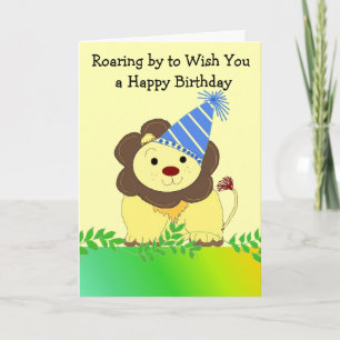 Cute Lion Birthday Greeting Kaart