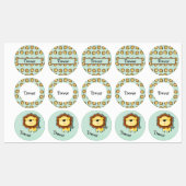 Cute lion blue patroon labels (Vel)