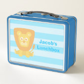 Cute Lion Boy Personalized Lunch Box (Achterkant)