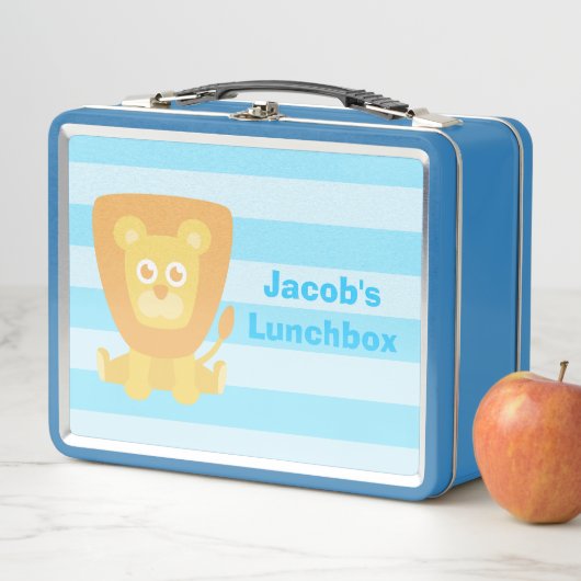 Cute Lion Boy Personalized Lunch Box (In situ)