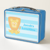 Cute Lion Boy Personalized Lunch Box (Voorkant)