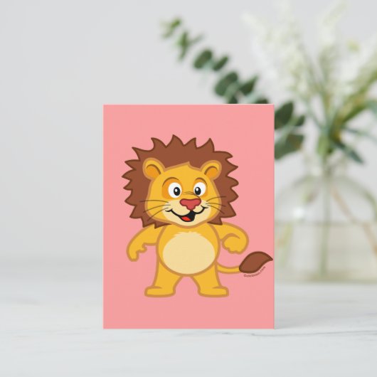 Cute Lion Briefkaart (Staand voorkant)