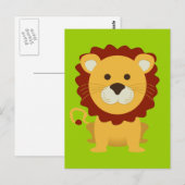 Cute Lion Briefkaart (Voorkant / Achterkant)