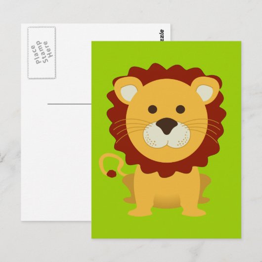 Cute Lion Briefkaart (Voorkant / Achterkant)