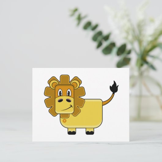 Cute Lion Briefkaart (Staand voorkant)