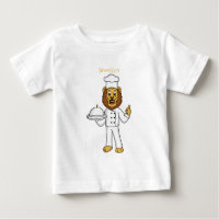Cute lion chef cartoon illustratie