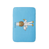 Cute lion chef cartoon illustratie badmat (Voorkant Verticaal)